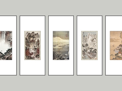 New Chinese Landscape Painting Decorative Painting model