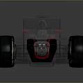 Streamlined Black Red Formula Race Car With Aerodynamic Body And Racing Wheels