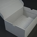 Red Nike Shoe Boxes Open And Closed With White Logo Design 3d model