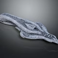 Cosmic Aerospace Mechanical Structure Model With Detailed Gray Alien Texture Design