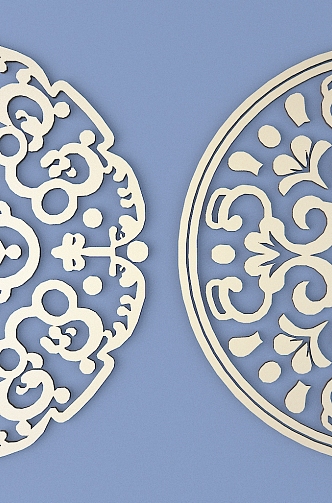 Chinese-style Carved Round Carved Traditional Pattern Lattice Carved Pattern 3d model