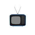 Two Vintage Blue Televisions With Antennas And Classic Retro Design