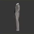 Men's Gray Herringbone Suit Set With White Shirt And Colorful Tie