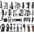 Diverse Sports Equipment Collection With Treadmills Dumbbells And Fitness Machines For Home Gym