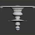 Futuristic Space Station Design Featuring Orbital Habitat Module Green Ecosystem Core And Stabilizing Thruster Legs