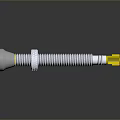 Mechanical Part With Threaded Body And Yellow End Component For Industrial Use 3d model