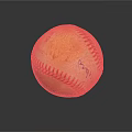 Autographed Baseball Sports Equipment With Red Stitching And Handwritten Signatures