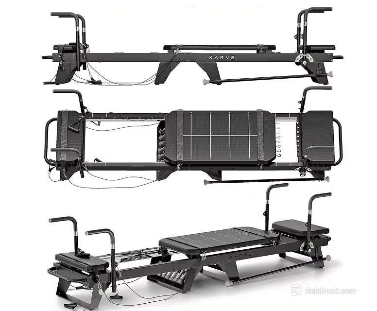 Multi functional Home Gym Fitness Equipment With Adjustable Training Bench And Handles 3d model 