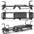 Multi functional Home Gym Fitness Equipment With Adjustable Training Bench And Handles