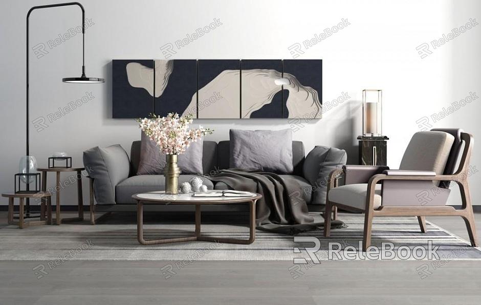 Sofa coffee table combination model