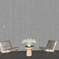 Micro cement background wall texture paint cement paint leisure sofa coffee table 3d model