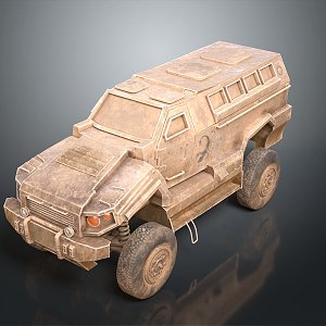 Bulletproof Car Armed Jeep Armed Car Armed Bulletproof Car Military Jeep Off-road Jeep Humvee 3d model