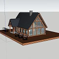 American Architecture Forest Coffee House Architecture 3d model
