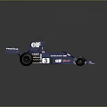 Blue Gordon Murray Racing Car with ELF Logo Number 3 and Streamlined Body Design