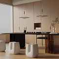 Modern dining table 3d model