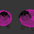 Cute Cartoon Sheep Toys With White Wool Black Ears Eyes And Legs