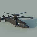 Modern helicopter Sikorsky Boeing fighter 3d model