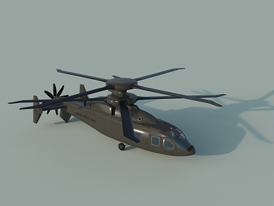 Modern helicopter Sikorsky Boeing fighter 3d model