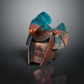 Intricate Mechanical Bird Sculpture Featuring Blue Copper Body And Metallic Wings