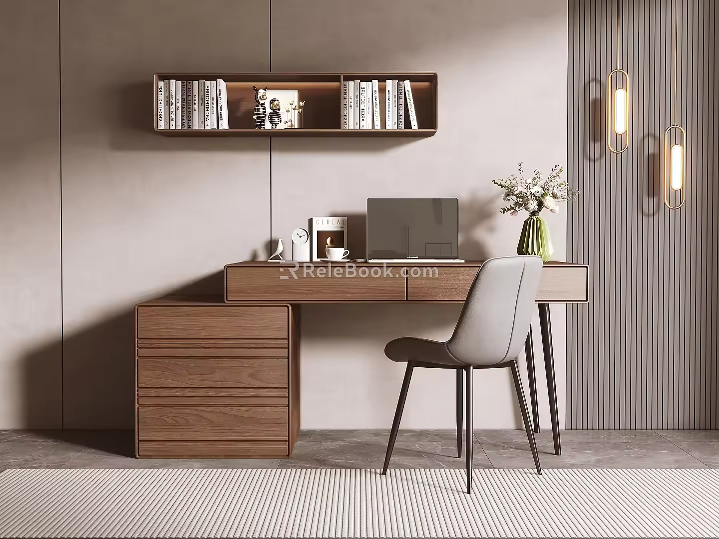 Minimalist Computer Desk 3d model