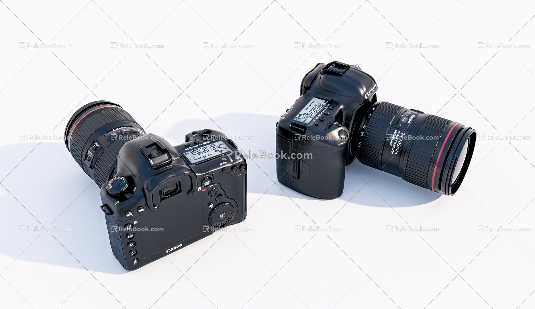 modern camera SLR camera 3d model