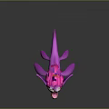 Cute Pink Fantasy Creature With Colorful Gemstone Accents And Yellow Collar Design