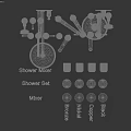 Brass Bathroom Accessories Collection Including Faucets Showerheads Knobs And Soap Dispensers