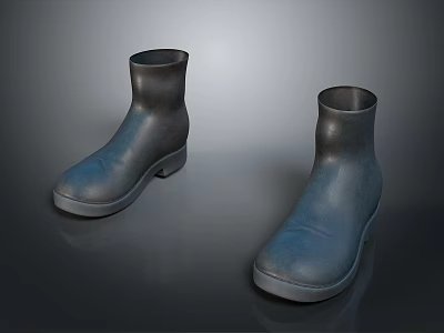 Black Short Boots Black Boots Women Shoes 3d model