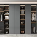 Modern Wardrobe Design With Glass Doors And Interior Storage For Clothing And Shoes