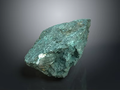 Green Raw Stone With Rough Surface Natural Texture And Authentic Appearance For Home Decor Projects 3d model