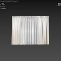 Soft Beige Curtains Featuring String Lights For Cozy Decorative Window Treatment 3d model
