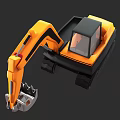 Orange Heavy Duty Crawler Excavator Functional Vehicle With Cab And Steel Bucket