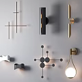 Contemporary Wall Lamps Featuring Geometric Shapes And Sleek Black Gold Designs