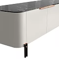Modern Light Gray TV Stand With Drawers Open Shelves And Metal Legs
