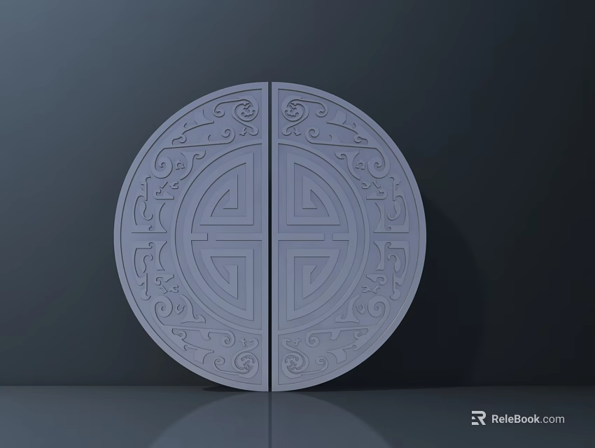 Decorative Hardware Tool With Circular Symmetrical Traditional Patterns And Metal Craftsmanship 3d model 