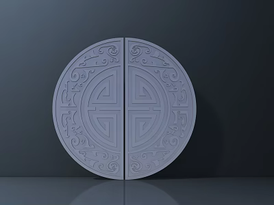Decorative Hardware Tool With Circular Symmetrical Traditional Patterns And Metal Craftsmanship 3d model