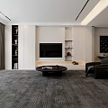 Modern Open Dining and Living Room Interior With White Sofa and Dining Table