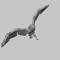 Lego Style Block Built Flying Eagle Game And Movie Character Design 3d model