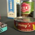 Assorted Packaged Food Items With Corn Flakes Milk Carton Snack Bags And Cans