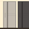 Modern Security Door Design With Light And Dark Double Panel Doors 3d model