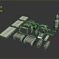 Space Station Modular Components Design with Connecting Structures and Propulsion Unit