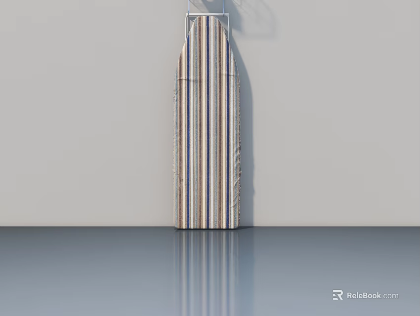 Stylish Modern Hinged Door With Vertical Striped Panel Design In Interior 3d model 