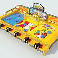 Square stall amusement equipment video game remote control toy car game machine remote control chariot 3d model