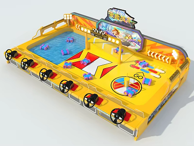 Square stall amusement equipment video game remote control toy car game machine remote control chariot 3d model