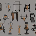Different Types of Fitness Equipment Such As Treadmills Weight Machines And Exercise Benches