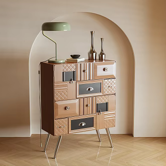 Retro Locker Side Cabinet 3d model
