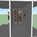 Vintage Wooden Double Doors With Stained Glass Panels And Colorful Light Patterns In Interior Hallway