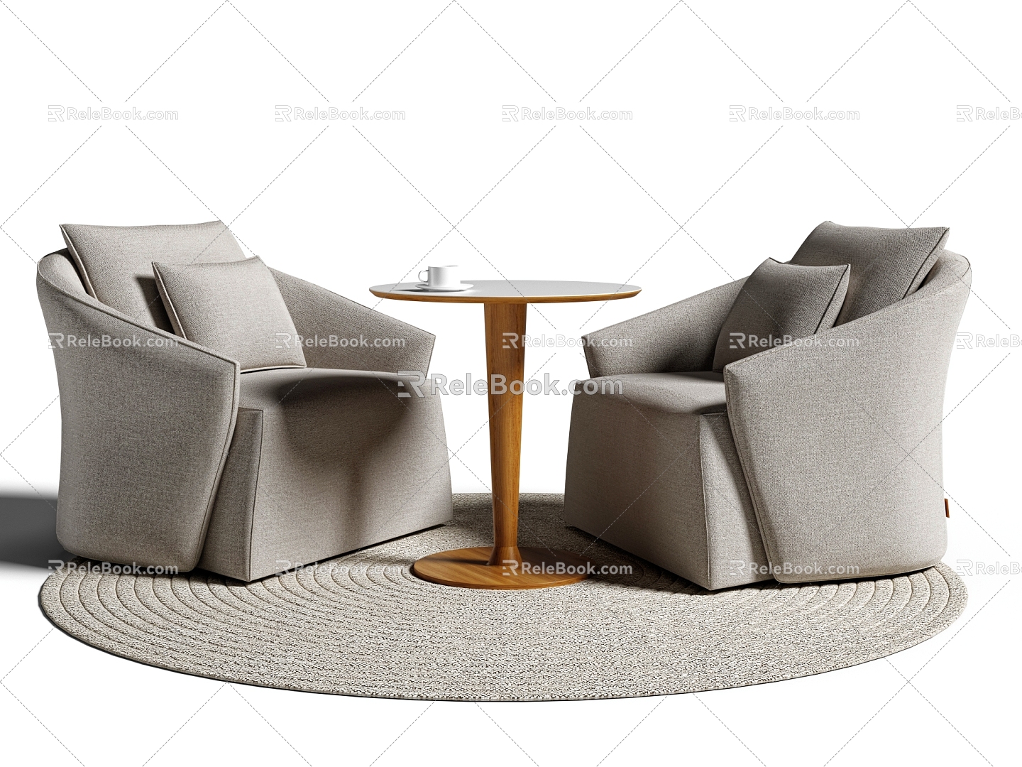 Modern Negotiation Table and Chair Combination Coffee Table and Chair Combination Casual Table and Chair Combination 3d model