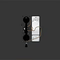 Retro Computer Communication Device With Black Handset Coiled Cord And Knob Detail