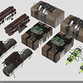 Military Weapon Collection Including Explosive Packages Hand Grenades And Artillery Shells With Straps And Fuses